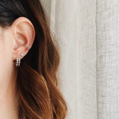 Boucles D’Oreilles Horace Jewelry  | Ear Cuff Double Mixte – Argent